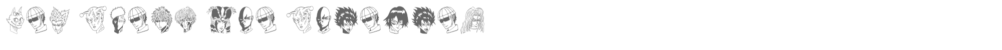 Sample characters One Punch Man Painting Font